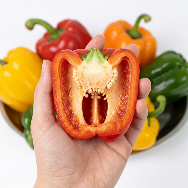 국내산 아삭한식감 혼합 못난이 파프리카, 1박스, 2kg(가정용 혼합구성)