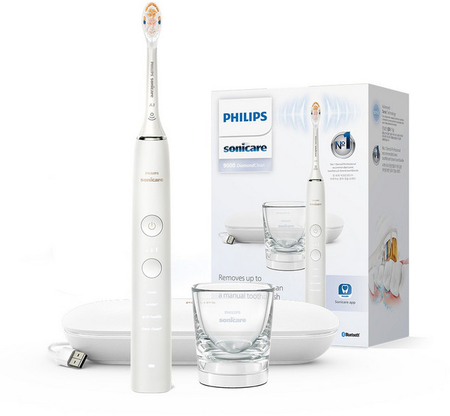 필립스 다이아몬드클린 9000 전동칫솔, HX9914/77, SOFT WHITE COLOUR, 1개