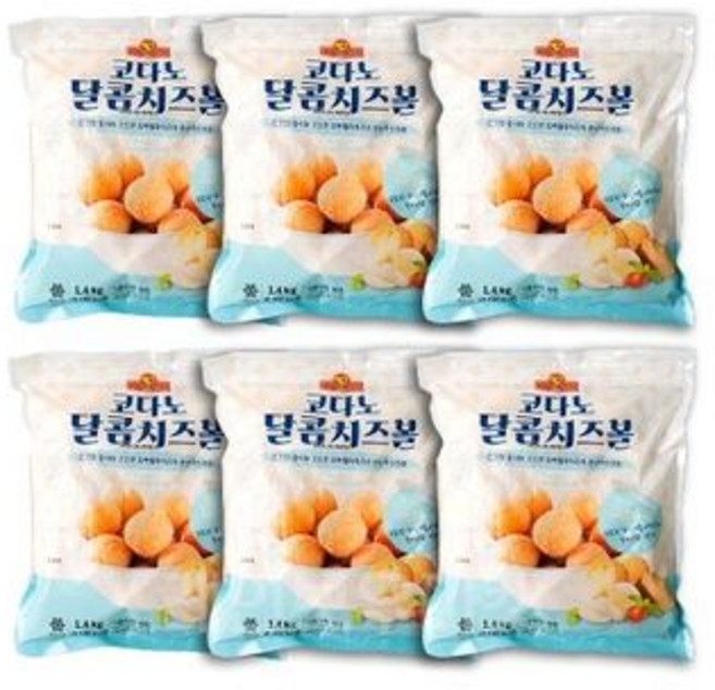 코다노 달콤치즈볼 1박스 (1.4kg x 6개입) 냉동, 1.4kg, 1개