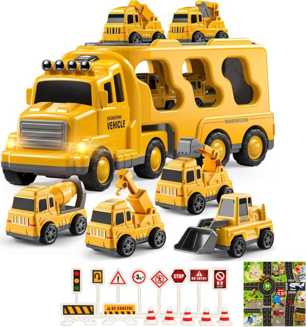 퍼니버스 중장비 장난감 자동차 트럭 세트, 1세트