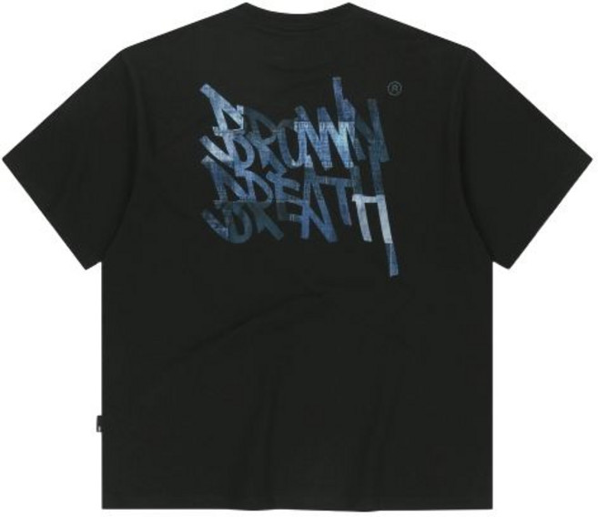 국내매장상품 BROWNBREATH 브라운브레스 반팔티 PATCHWORK TAG V.2 TEE - BLACK 395690