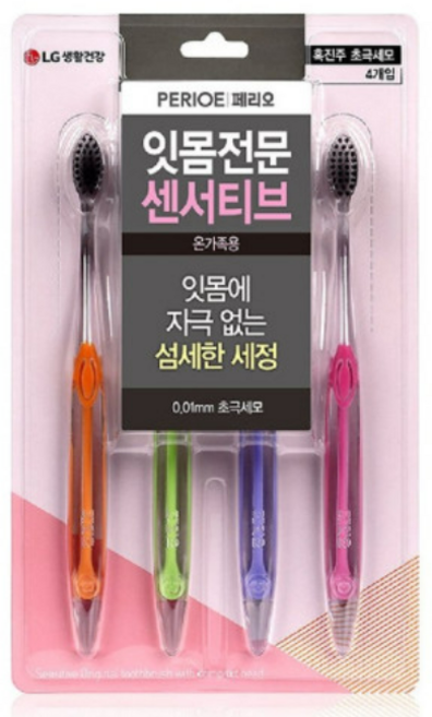 페리오 센서티브 초극세모 칫솔, 4개입, 9개