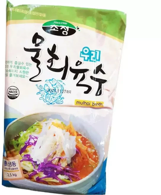 초정식품 물회 육수 냉동 2.5kg 4개 물회베이스 물회소스 냉동물회, 1세트