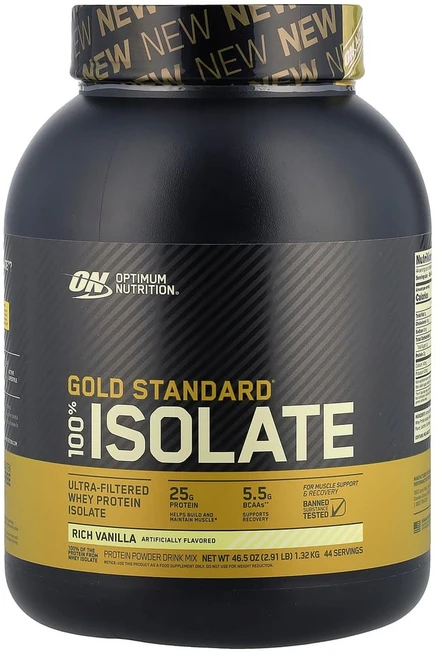 옵티멈뉴트리션 Gold Standard 100% Isolate 리치 바닐라 맛 1.32kg(2.91lb), 1개 - 쿠팡