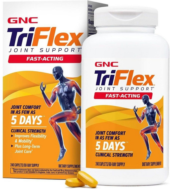 GNC 트라이플렉스 프로모트 조인트 헬스 패스트-액팅 캐플렛, 1개, 240정