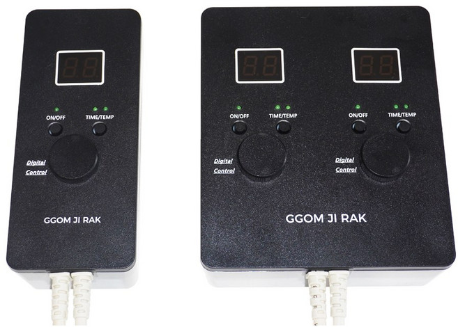 꼼지락 220v 가정용 음이온 탄소온열매트 조절기 차량용 온열매트에 겸용 사용 가능, 220v 더블조절기, 1개