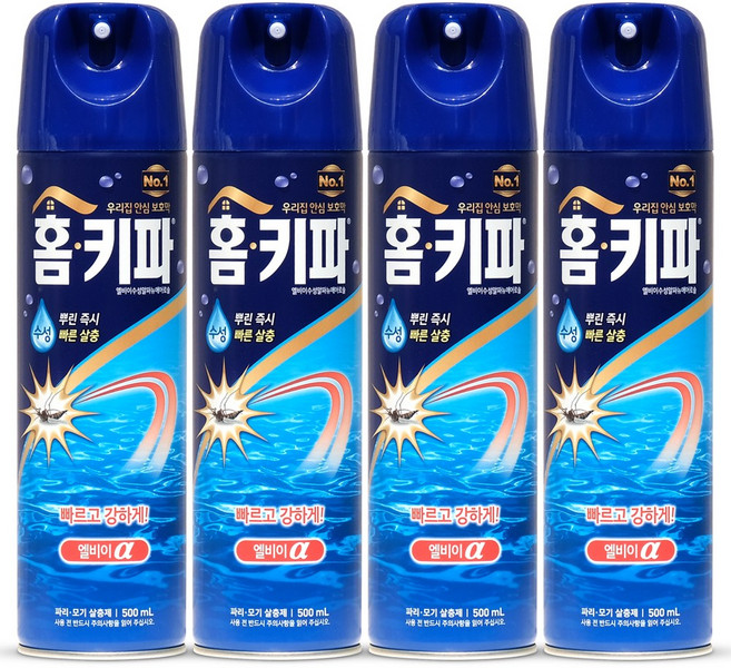 홈키파 엘비이 알파 에어졸500ml, 4개, 500ml