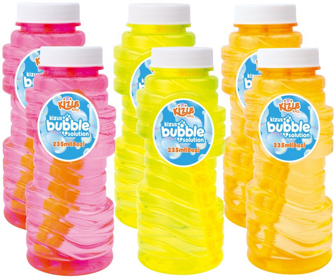 키저스 대용량 비눗방울 버블건 리필 액, 235ml, 6개