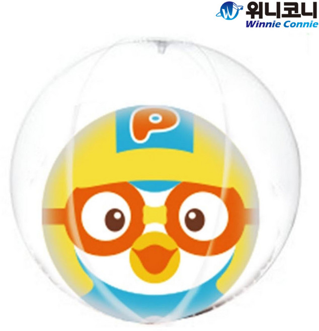 위니코니 뽀로로 캐릭터 비치볼 40, 혼합색상, 1개