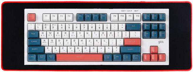 지클릭커 멤브레인 WKPS80 87키 텐키리스 무소음 블루투스 무선 키보드 장패드 세트, Gundam RC1