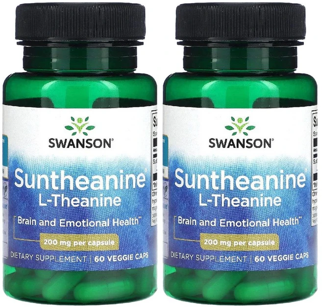 스완슨 Suntheanine 엘 테아닌 200mg, 2팩, 60정 - 쿠팡