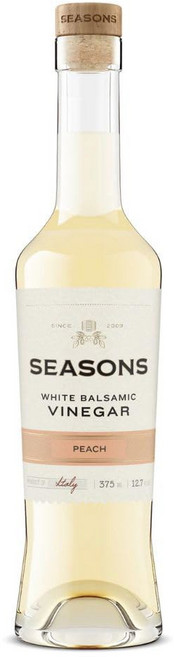 시즌스 피치 인퓨즈드 화이트 발사믹 식초 스위트 앤 타르트 마리네이드 샐러드 디저트에 완벽 - 2 PK, 1, 375ml