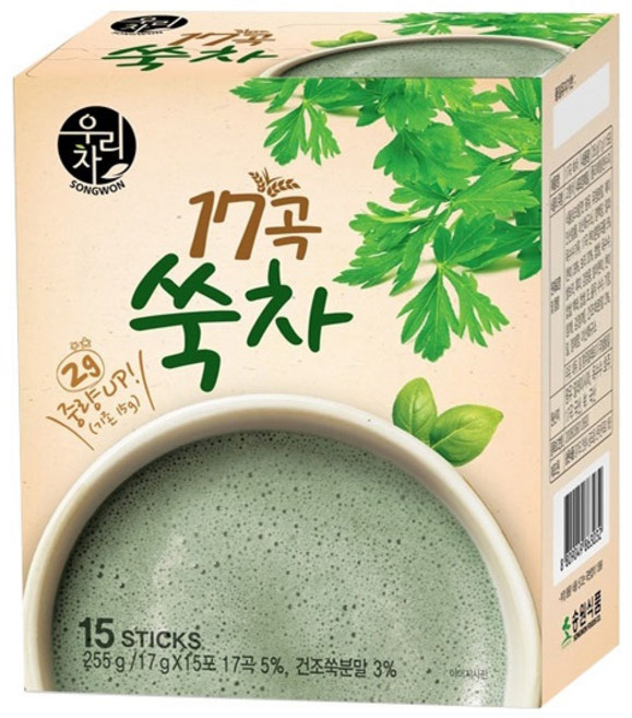 송원 17곡 쑥차 15스틱 건강차, 17g, 15개입, 1개