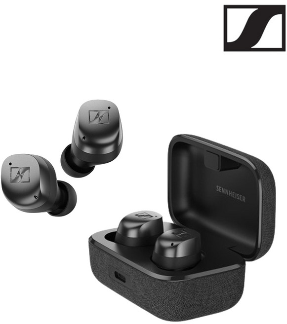 Sennheiser 真無線藍牙耳機 舒適配戴 高音質抗噪 快速配對 內建麥克風, 黑色, MTW4