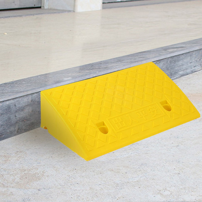 주차 휠체어 진입판 경사 휴대용 차량진입 50x27x13cm, 1개, 옐로우