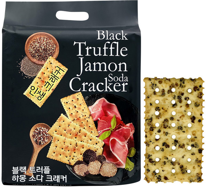 블랙 트러플 하몽 소다 크래커 맛있는 간식 만능 안주, 1개, 294g