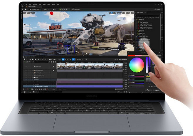 삼성전자 갤럭시북6 울트라 NT960UJH-X72A 16인치 인텔 울트라7 펜서레이크 RTX5060 WIN11 32GB 터치디스플레이 WQXGA+ 게이밍 AI노트북, WIN11 Home, 1TB, 그레이