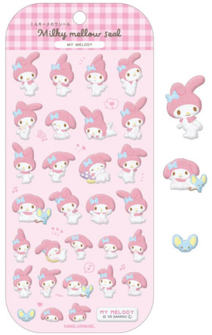 옐상 산리오 폼폼이 입체 스티커 5종, 1개, 마멜