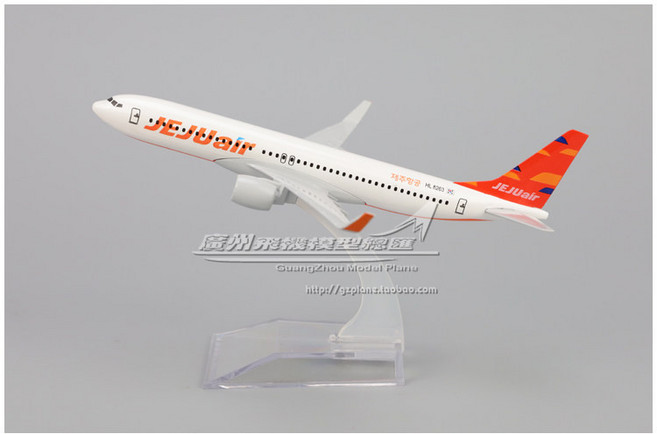 제주항공 인테리어 1400 B737 비행기 B737 800 합금 모형, 1개, A_단일옵션