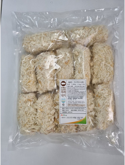 올프레 수제 치즈 돈가스 냉동 1.44kg (120g x 12개) 국내산 돼지고기 자연치즈 반달치즈돈까스