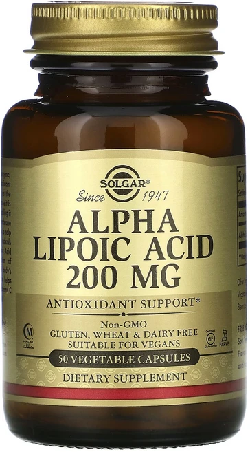 솔가 알파리포산 Alpha Lipoic Acid 200mg 50베지캡슐, 50정, 1개 - 쿠팡