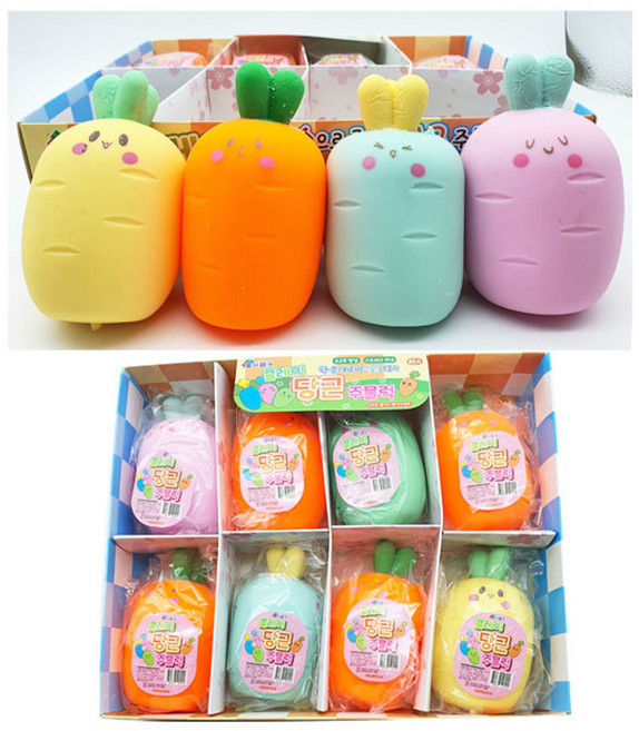 2000 왕당근 클레이 말랑이 스퀴시 렌덤1개, 1개