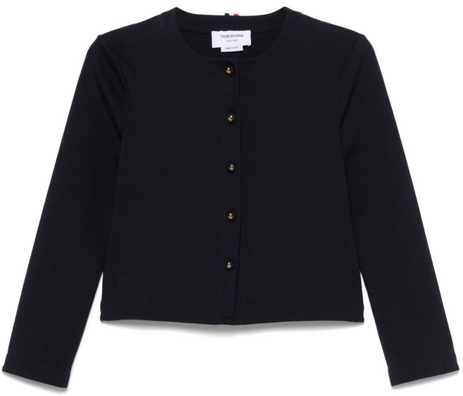 톰 브라운 앵커 버튼 크루 넥 가디건