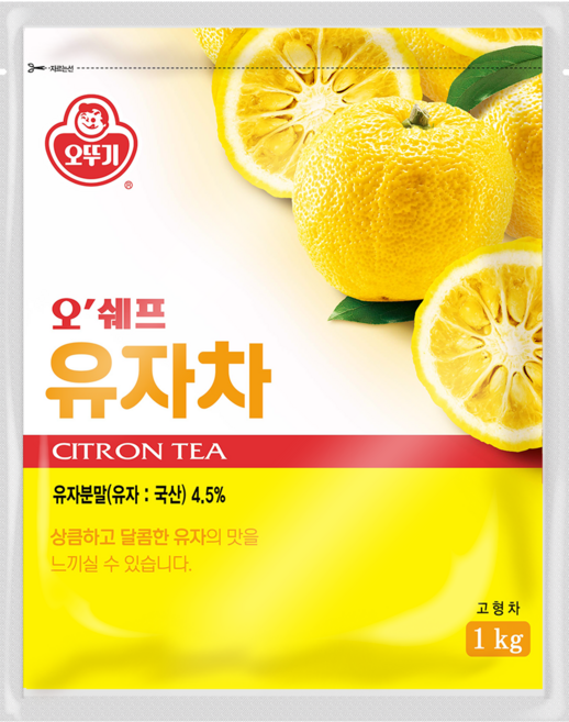 오뚜기 오쉐프 유자차, 1kg, 1개입, 3개