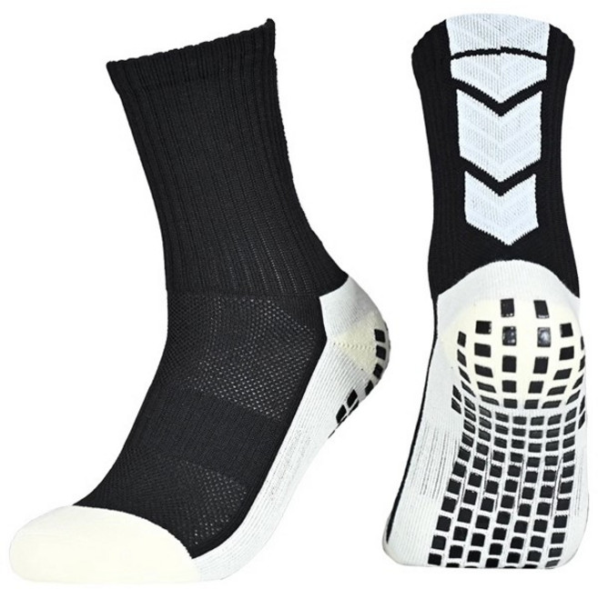 2022 미끄럼 방지 축구 그립 양말 두꺼운 통기성 미끄럼 방지 축구 양말 야외 사이클링 양말, 01 Adults EU38-45, [00] LG-Black