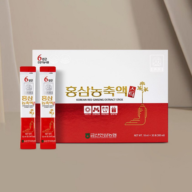 백제금산인삼농협 홍삼 농축액 파워스틱, 30개, 10ml