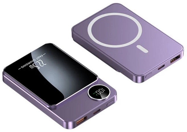 磁吸行動電源 20000mAh PD22.5W快充 無線充電 羅蘭紫 支援蘋果三星小米 WH-3C認證, 【HTQ9＋PD22.5W快充】羅蘭紫, 高級版帶雙標示WH-3C認證