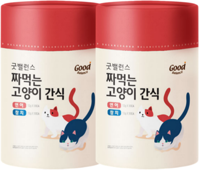 굿밸런스 짜먹는 고양이 간식 플러스, 혼합맛(연어/참치), 12g, 120개