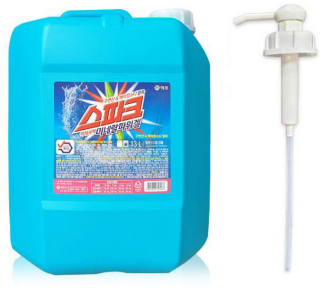 스파크 미네랄파워겔 액체세제 본품+펌프, 13L, 1개