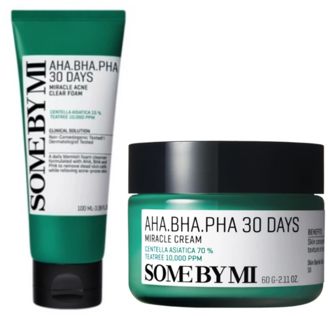 썸바이미 아하 바하 파하 30 데이즈 미라클 세트 ( 아크네 클리어 폼 + 미라클 크림), 1개 - 쿠팡