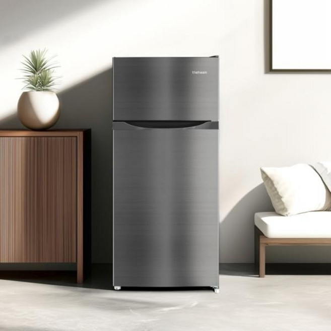 (더함) 2도어 히든핸들 냉장고 / 메탈실버 (112L) (R112D1-MS1TM), R112D1-MS1TM