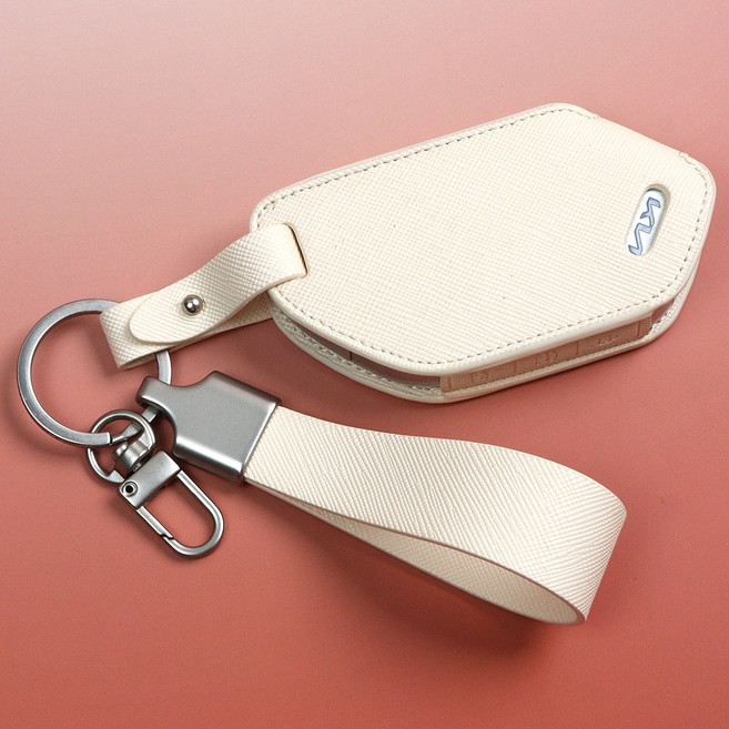 기아 호환 차키케이스 2024 더뉴 쏘렌토 카니발 더뉴 K5 EV6 EV3 K8 신형 7버튼 9버튼 차키링 차키홀더, 엔젤크림, 기아K 9버튼(금속컬러실버/각인불가)