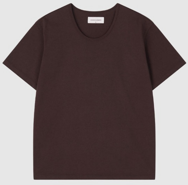 [처칠롬퍼] CHURCHRILLROMPER_U NECK T-SHIRT BROWN