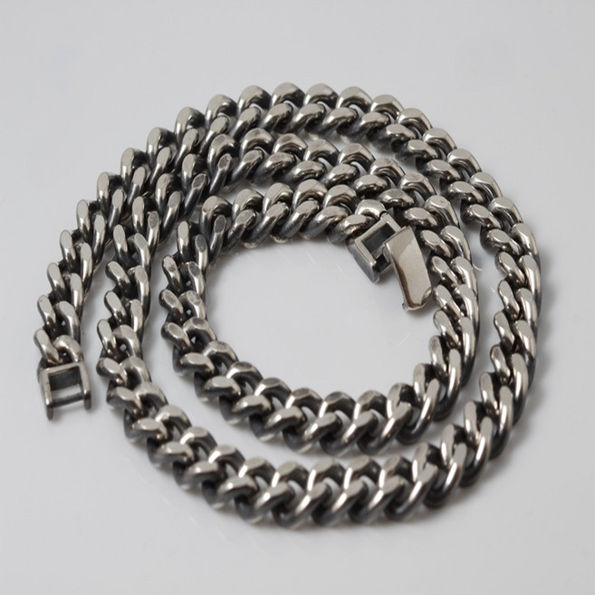 차차실버 커브 6mm 8mm 은목걸이 두꺼운 베스트 남성 여성 심플 무난