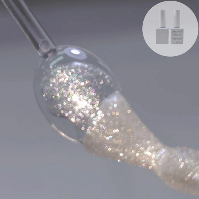 씨씨월드 실크더스트 글리터젤 펄, 1개, 10ml, 화이트실버