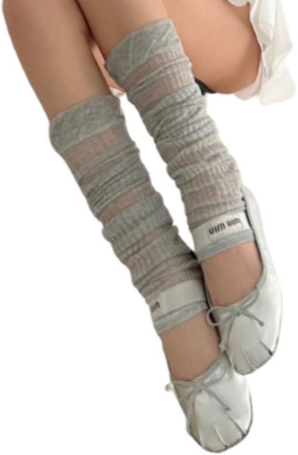 여성 레그워머 시스루 루즈삭스 레이어드 발레코어 아비토브랜드