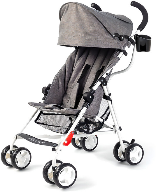 쿨키즈 기내 반입 휴대용 CK플러스 유모차, 차콜그레이
