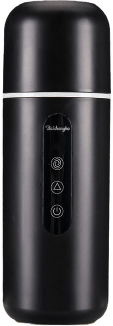 SMABAT 차량용 전기 텀블러 304스텐 믹싱컵 휴대 가열 텀블러 전기포트 420ml, 블랙