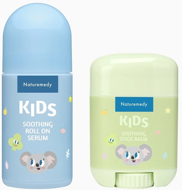 네츄레메디 진정듀오/아기 세럼+수딩 스틱밤/유아 땀띠 수딩젤 신생아 여드름 침독 쿨링, 1세트 - 쿠팡