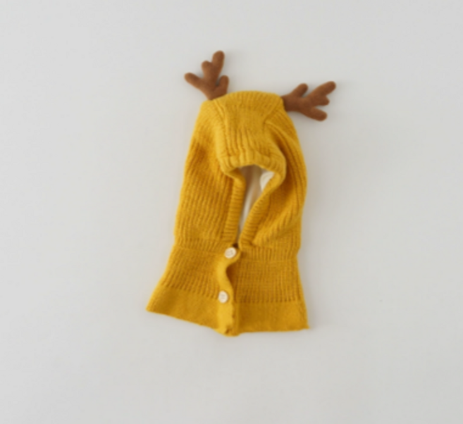 워니윙스 아동 사슴 바라클라바 니트 후드 넥워머