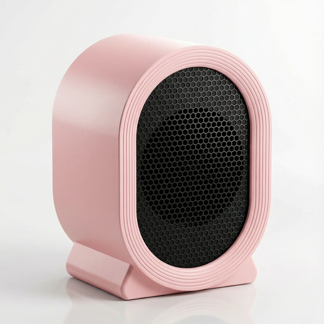 저소음 미니 온풍기 가정 캠핑 사무실용 전기 히터, 분홍색, WD O3