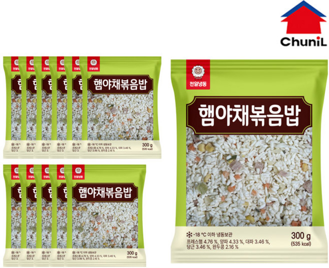 천일식품 햄야채 볶음밥, 300g, 12개
