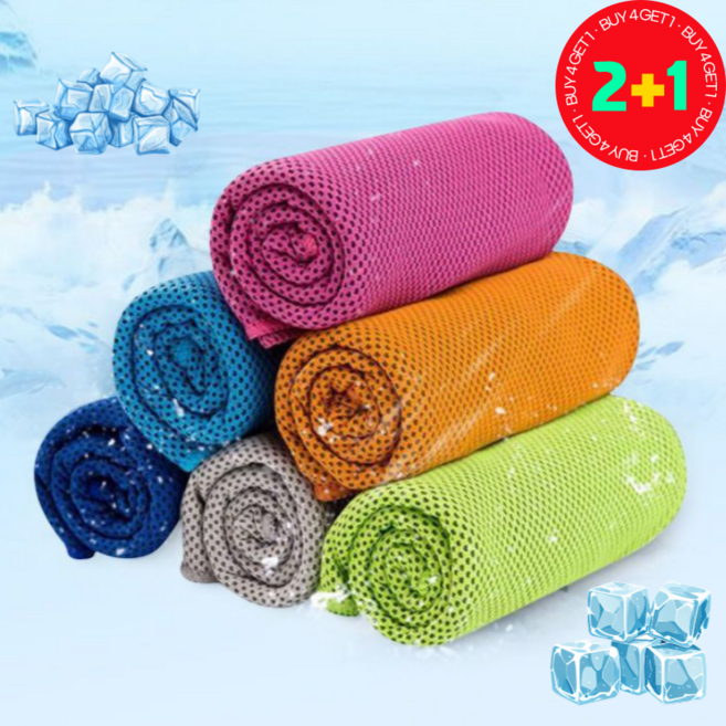 아이스쿨타올 스포츠타올 냉감타올 3개, 블루