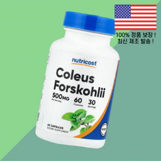 뉴트리코스트 콜레우스 포스콜리 60캡슐 250mg Nutricost Coleus Forskohlii 60 Capsules per Capsule, 뉴트리코스트 콜레우스 포스콜리 60캡슐 250mg Nu