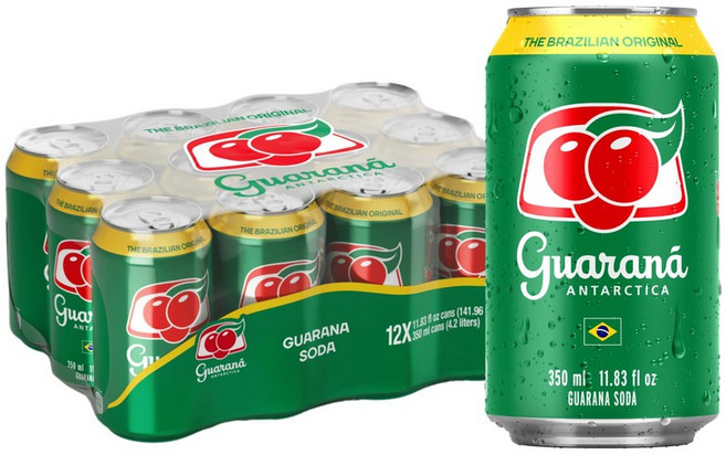 과라나 남극 Guarana Antarctica The Brazilian Original Guarana Soda Regular 11.83 fl oz (Pack of 12), 1개, 349ml