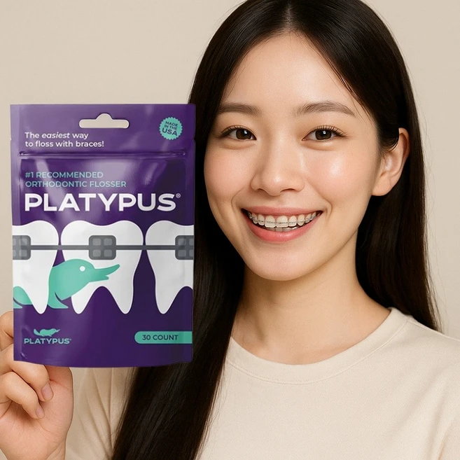 플래티퍼스 교정용 치실 PLATYPUS 일회용 치간치솔, 30개입, 1개 - 쿠팡